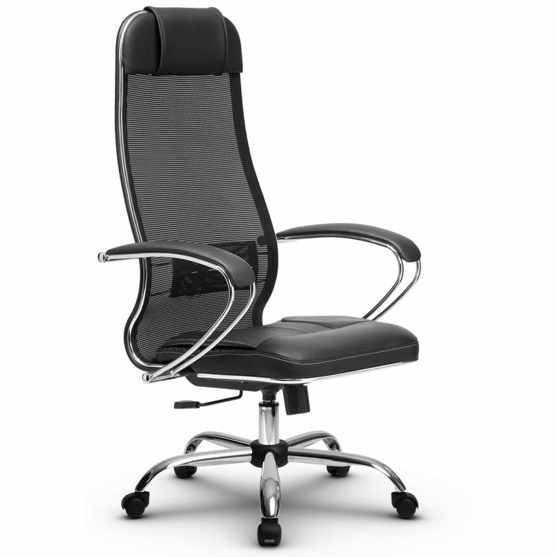 Эргономичное кресло руководителя Метта комплект 5 черный ch главное фото