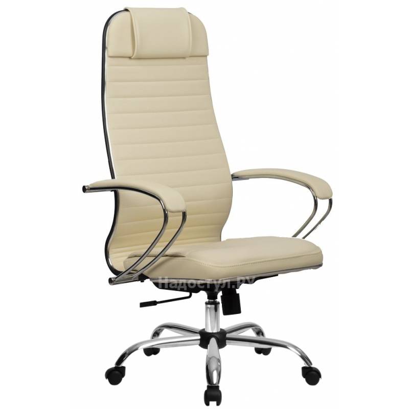Эргономичное кресло руководителя Метта комплект 6 бежевое главное фото