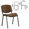 Стул для персонала и посетителей  "Iso CF-005", черный каркас, ткань коричневая главное фото в маленьком размере