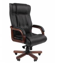 Кресло руководителя Chairman 653 (черная кожа)