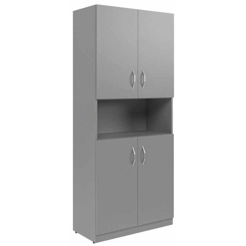 Шкаф с 2-мя комплектами глухих малых дверей SR-5W.4 Серый 770х375х1815 главное фото