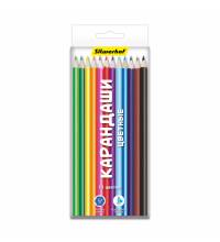 Карандаши цветные Silwerhof 134206-12 Народная коллекция шестигранные d=2.65мм 12цв. коробка/европод.