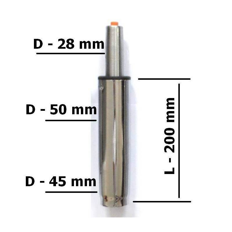 Короткий газлифт хромированный главное фото