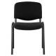 Стул для персонала и посетителей  "Iso CF-005", черный каркас, ткань черная. Фото товара с разных ракурсов.