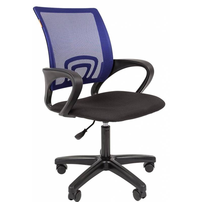 Кресло chairman 696 LT (синее-черное, текстиль + сетка) главное фото