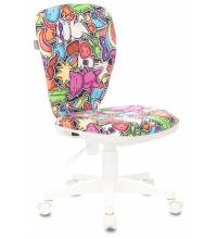 Кресло детское Бюрократ KD-W10 мультиколор маскарад крестовина пластик пластик белый