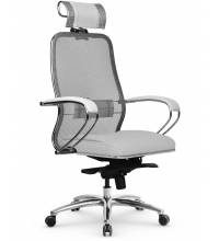 Кресло Samurai SL-2.04 белый лебедь (ткань-сетка/кожа)