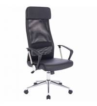 Кресло руководителя Flight R EX-541, хром, экокожа, сетка, черное