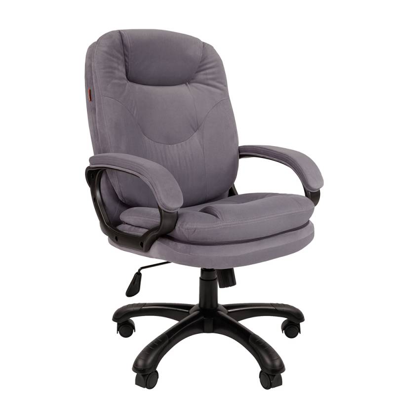 Кресло руководителя Chairman 668 Россия серое (ткань велюр) главное фото