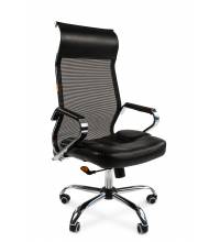 Кресло руководителя Chairman 700 Россия экопремиум черный/сетка н.м.