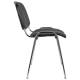 Стул для персонала и посетителей  "Iso CF-001", хромированный каркас, ткань серая с черным. Фото товара с разных ракурсов.
