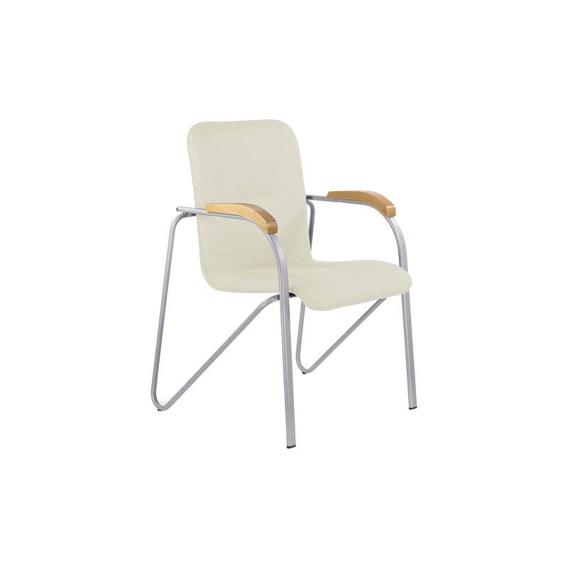 Кресло  "Samba CF-104", серый каркас, накладки "бук", кожзам бежевый, собрано главное фото