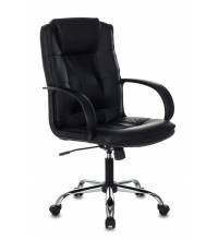 Кресло руководителя Бюрократ T-800N/BLACK черный кожа крестовина хром