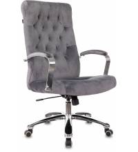 Кресло руководителя Бюрократ T-9928SL Fabric серый Italia 26 крестов. металл хром