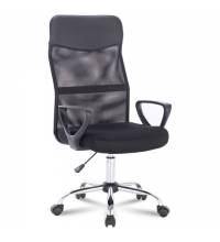 Кресло  "Tender MG-330", с подлокотниками, хром, черное