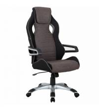 Игровое кресло  "Techno GM-002", ткань, черное/серое, вставки белые, 531815