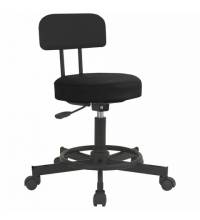 Стул кресло оператора РС12, без подлокотников, кожзам, черное, РС01.00.12-201-