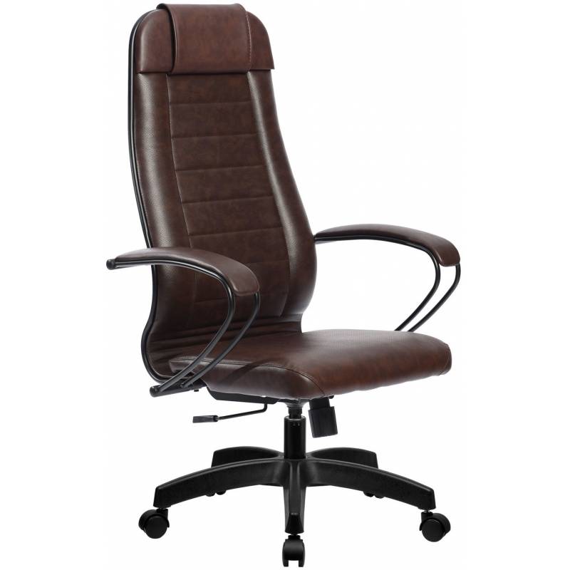 Кресло руководителя МЕТТА Комплект 28 пластик коричневое (перфорированная кожа) главное фото