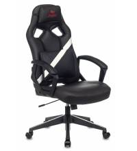 Кресло игровое Zombie DRIVER черный/белый искусственная кожа с подголов. крестовина пластик