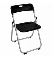 Стул складной  "Golf Lite CF-017", серебристый каркас, пластик чёрный, 532895