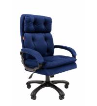 Кресло руководителя Chairman 442 Россия ткань T-82 синий (черный пластик)