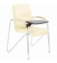 Кресло со столом  "Samba CF-108 BOX-2", хром каркас, кожзам бежевый, разобрано, 533219