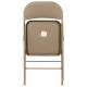 Стул складной для дома и офиса  "Golf Plus CF-003 Комфорт", бежевый каркас, кожзам бежевый, 531567. Фото товара с разных ракурсов.
