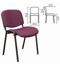 Стул для персонала и посетителей "ИЗО", черный каркас, ткань бордовая, В-20/С-13
