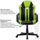 Игровое кресло  "Stripe GM-202", экокожа, черное/зеленое, 532511. Фото товара с разных ракурсов.