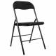 Стул складной  "Golf CF-007", чёрный каркас, чёрная ткань, 532892. Фото товара с разных ракурсов.