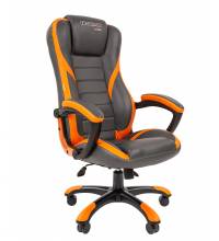 Игровое кресло Chairman game 22 Россия экопремиум серый/оранжевый