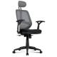 Кресло  "Saturn ER-400", с подголовником, комбинированное, черное/серое, 530871 главное фото в маленьком размере