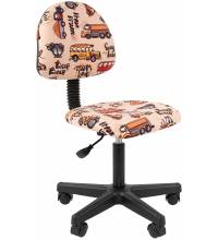 Кресло 104 Kids Черный пластик (ткань велюр Автобус)