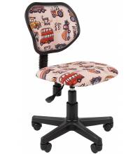 Кресло 106 Kids Черный пластик (ткань велюр Автобус)