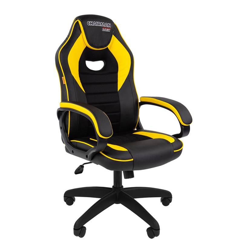 Игровое кресло Chairman game 16 Россия черн.желтый (экокожа, ткань TW) главное фото