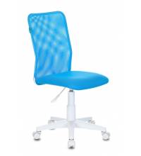 Кресло детское Бюрократ KD-9/WH/TW-55 голубой TW-31 TW-55 сетка/ткань (пластик белый)