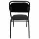 Стул для посетителей РС42, черный каркас, ткань черная. Фото товара с разных ракурсов.