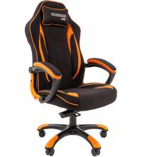 Игровое кресло Chairman game 28 Россия текстиль черно-оранжевый
