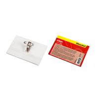 Бейдж Silwerhof 380001-00 95х56мм зажим металлический полипропилен