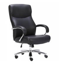 Кресло руководителя PREMIUM Total HD-006, НАГРУЗКА до 180 кг, экокожа, хром, черное