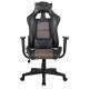 Игровое кресло  "GT Racer GM-100", две подушки, ткань, экокожа, черное/коричневое, 531819. Фото товара с разных ракурсов.