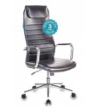 Кресло руководителя Бюрократ KB-9N/ECO/BLACK черный сиденье черный искусственная кожа крестовина хром колеса черный