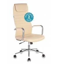 Кресло руководителя Бюрократ KB-9N/ECO/OR-12 бежевый сиденье бежевый искусственная кожа крестовина хром колеса черный