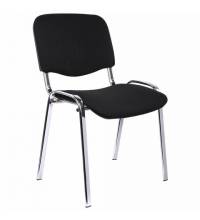 Стул для персонала и посетителей "ИЗО", хромированный каркас, ткань черная С-11, В-14