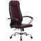 Кресло руководителя МЕТТА Комплект 28 Хром бордовое (перфорированная кожа) главное фото в маленьком размере