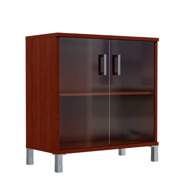 Шкаф низкий со стеклянными дверьми B 410.5 Бургунди 900х450х920  главное фото