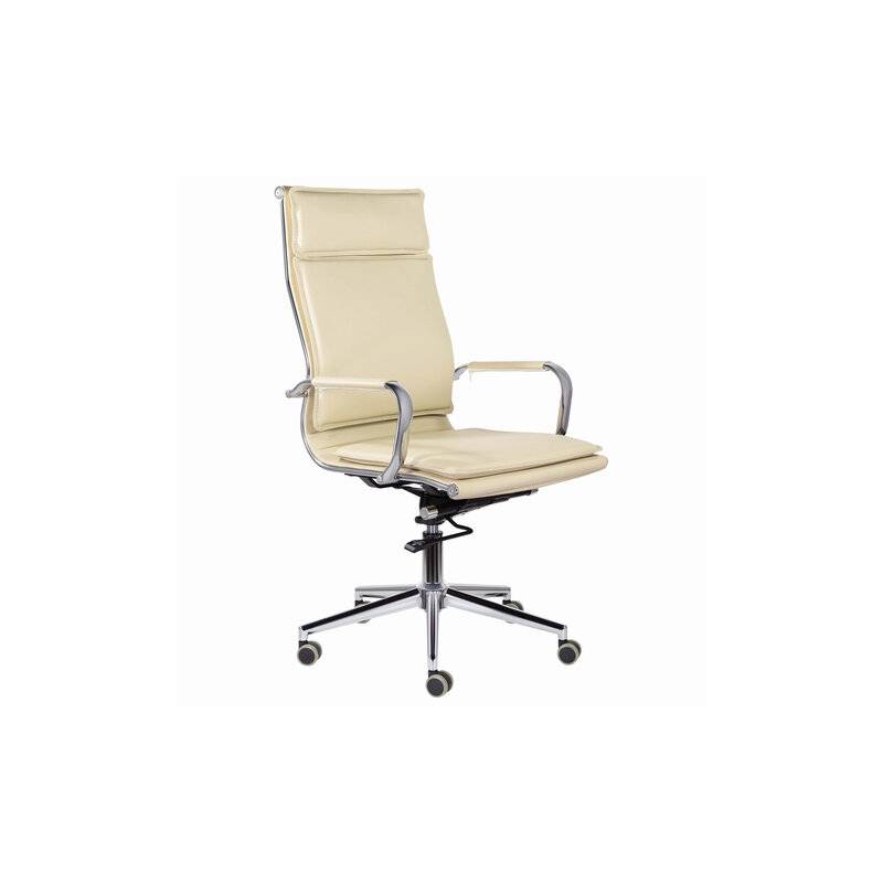 Кресло руководителя PREMIUM Kayman EX-532, экокожа, хром, бежевое главное фото