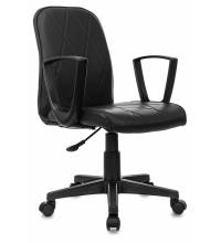 Кресло Бюрократ CH-327 черный эко.кожа крестов. пластик черный