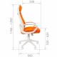Кресло Chairman 840 (оранжевая ткань TW). Фото товара с разных ракурсов.