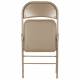Стул складной для дома и офиса  "Golf Plus CF-003 Комфорт", бежевый каркас, кожзам бежевый, 531567. Фото товара с разных ракурсов.